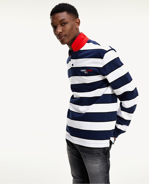 tommy jeans long sleeve polo