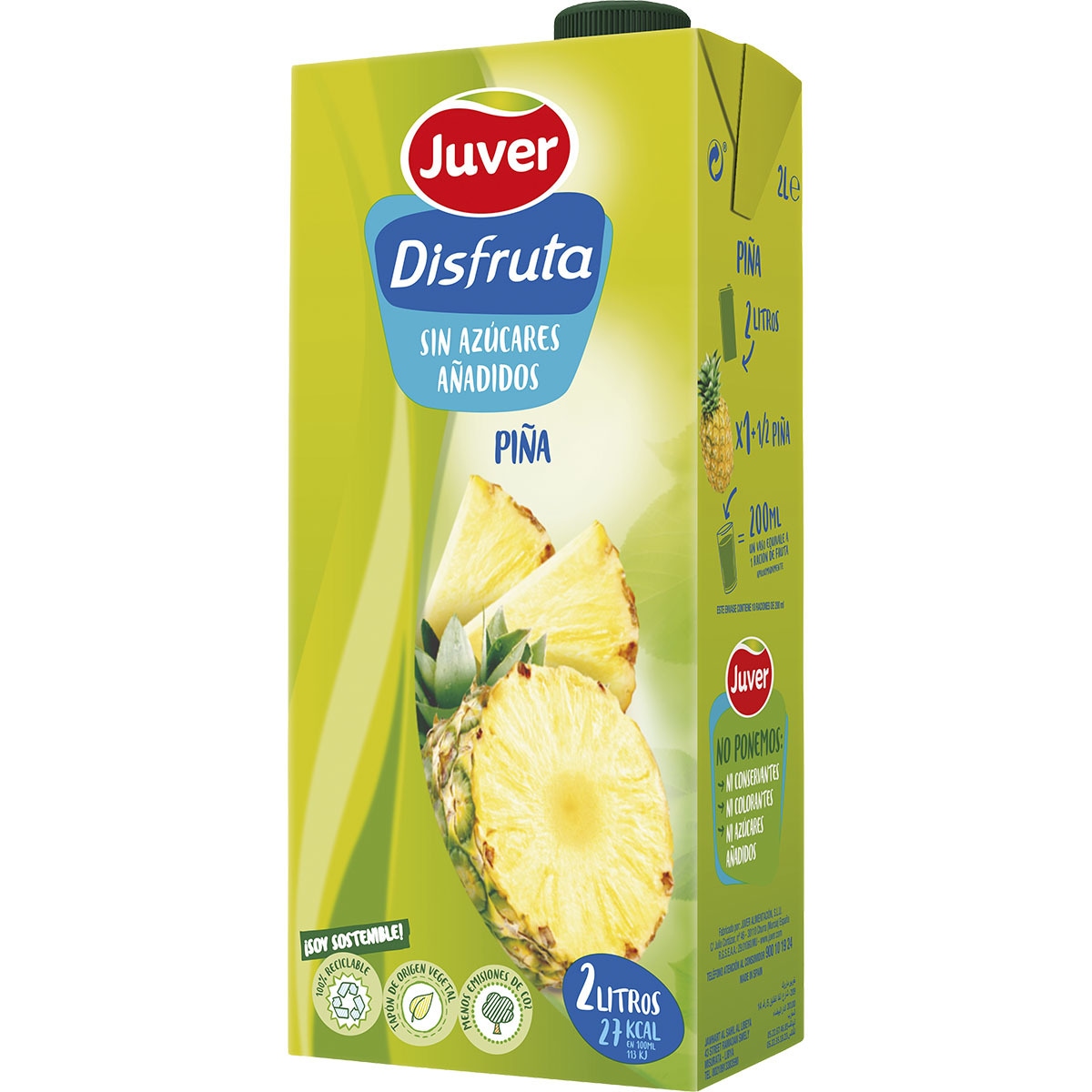 Bebida de zumo de piña a partir de concentrado sin azúcares añadidos ...