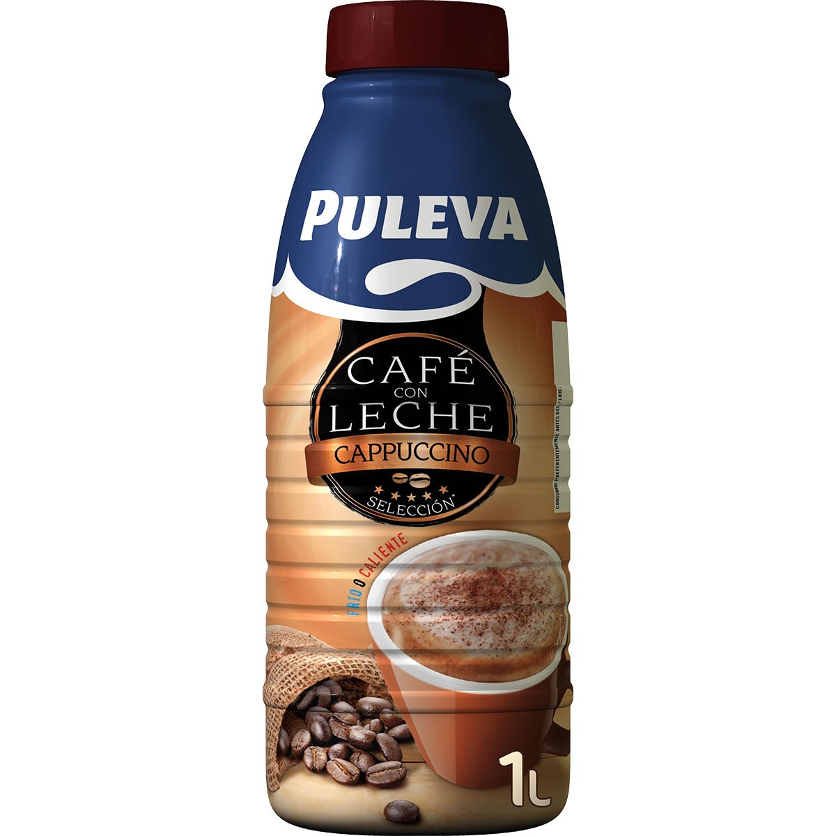 Cappuccino skimmed milk dairy drink with coffee and vitamins Gluten