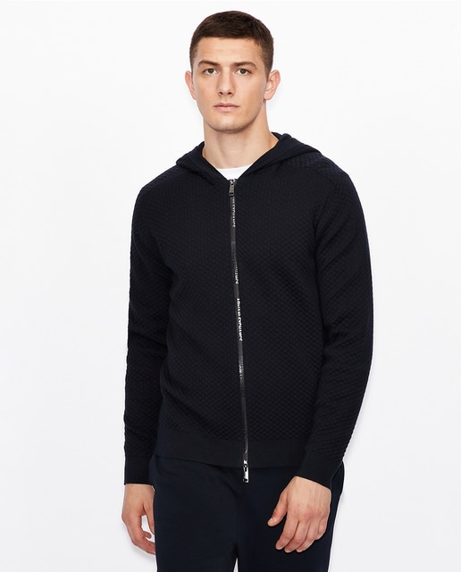 mens black zip up cardigan