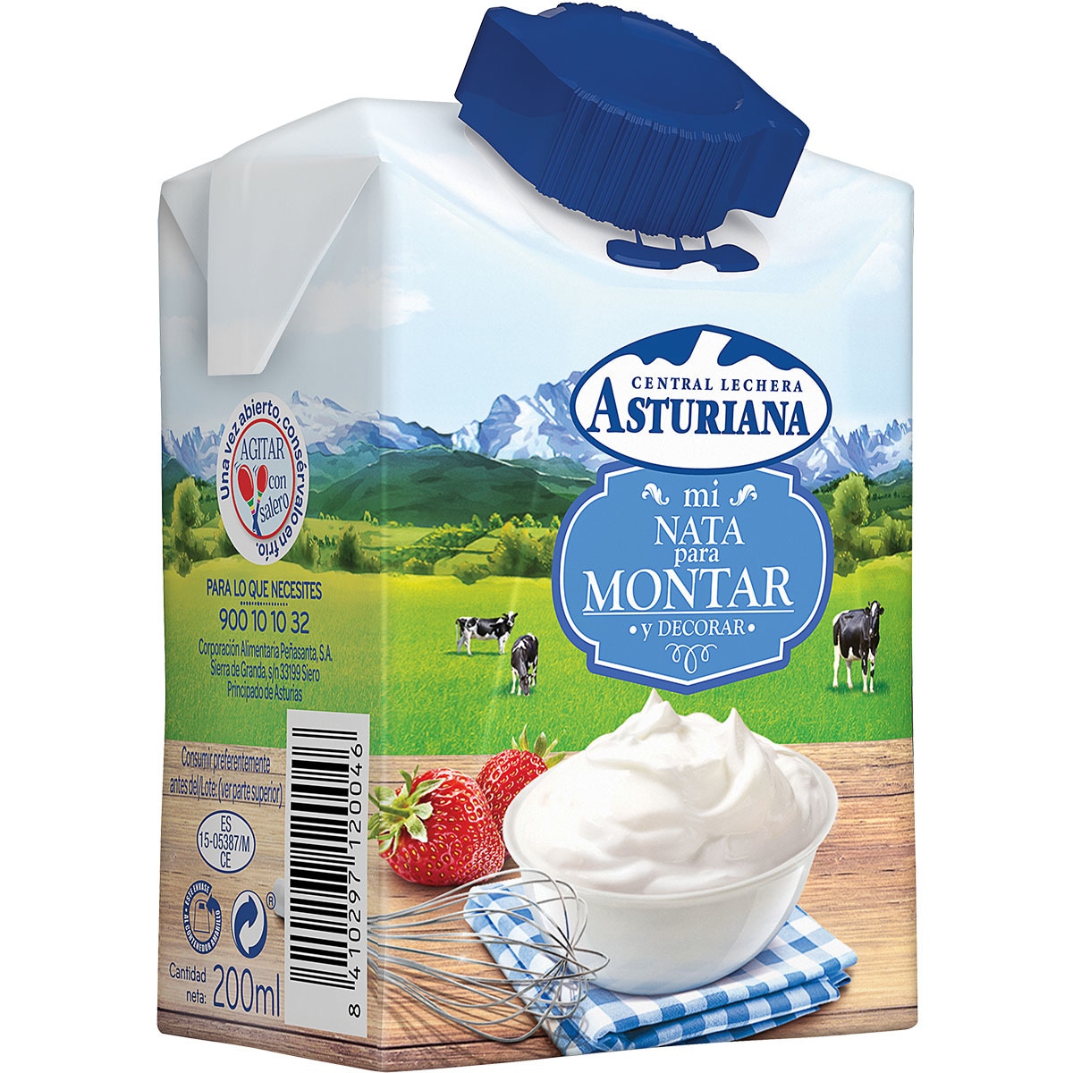 Kaufen Flüssige Schlagsahne Flasche 200 ml · ASTURIANA · Supermercado El Corte Inglés