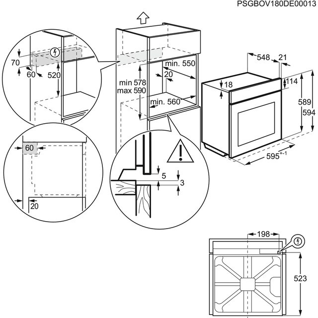 Horno multifunción Electrolux EOF4P74X con limpieza pirolítica