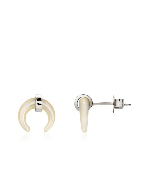 Pendientes Horn Nácar Mini