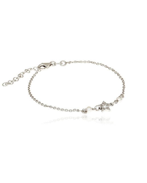 Pulsera Estrella Zirconium Perla