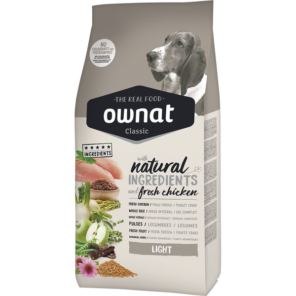 Light dry food for adult dogs with chicken bag 4 kg