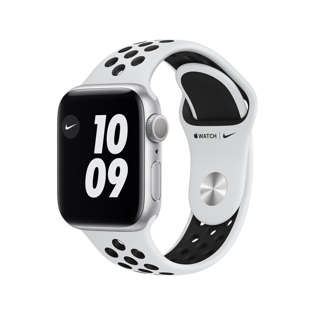 Apple Watch Nike Series 6 GPS, 40 mm Aluminum case in silver - Nike Sport  Strap pure platinum/black one size fits all · Electronics · El Corte Inglés