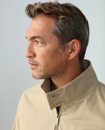 beige bomber jacket · Men's fashion 