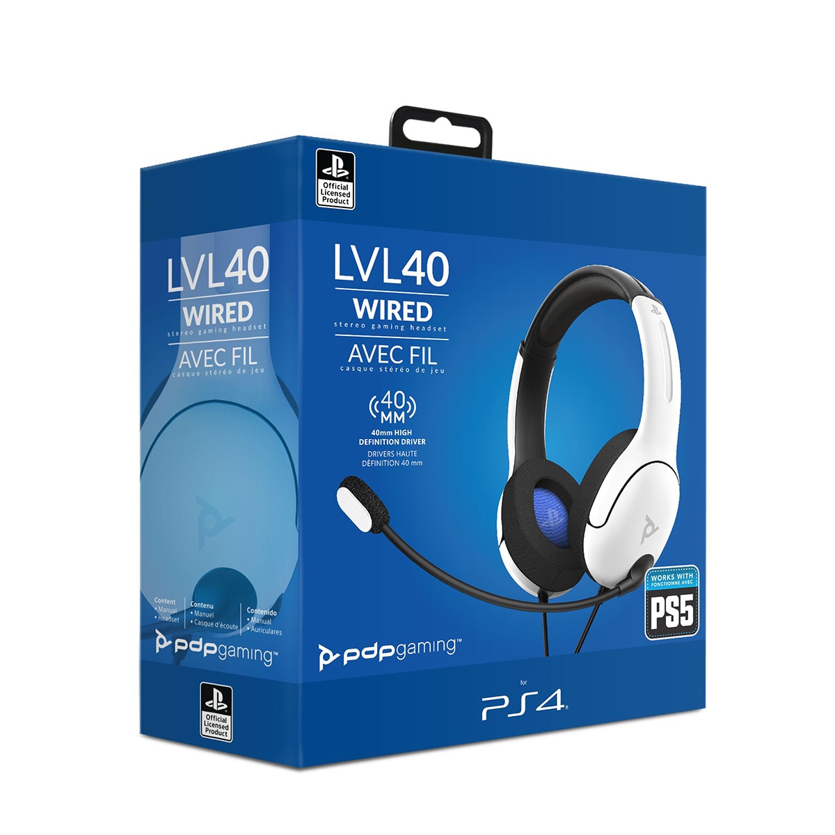 Auscultadores Gaming LVL40 Wired PS5 - Branco 4