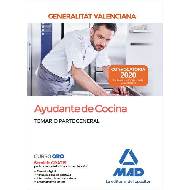 Ayudante de cocina de la administración de la generalitat valenciana. Temario parte general