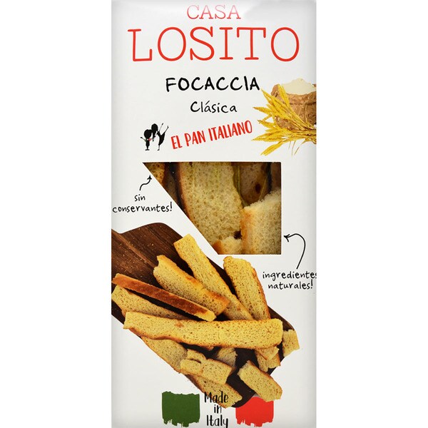 CASA LOSITO focaccia clásica envase 100 g