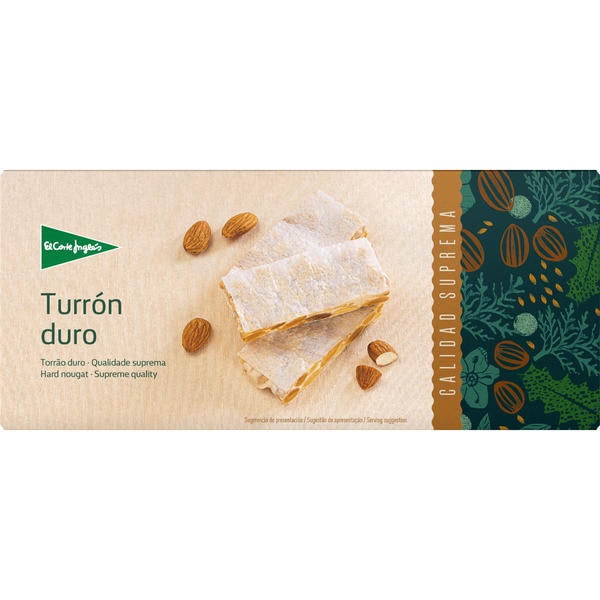 EL CORTE INGLES turrón duro Calidad Suprema tableta 250 g