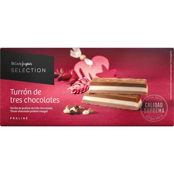 Comprar turrón de tres chocolates praliné Calidad Suprema tableta 300 g · EL CORTE INGLES