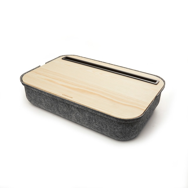 Mesa para iPad Kikkerland con almacenaje.