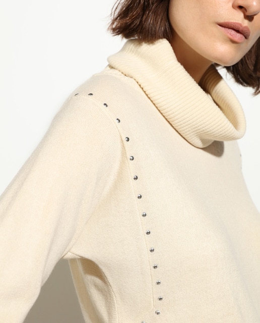The Drop Camilla Pull Femme Col Roulé Épaules Basses – Pull Oversize Confort Peluche – Incontournable Hiver