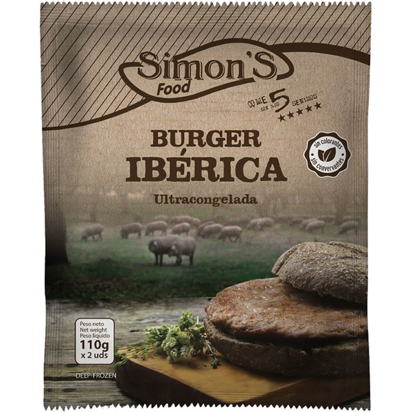 SIMON'S hamburguesa ibérica 2 unidades estuche 220 g