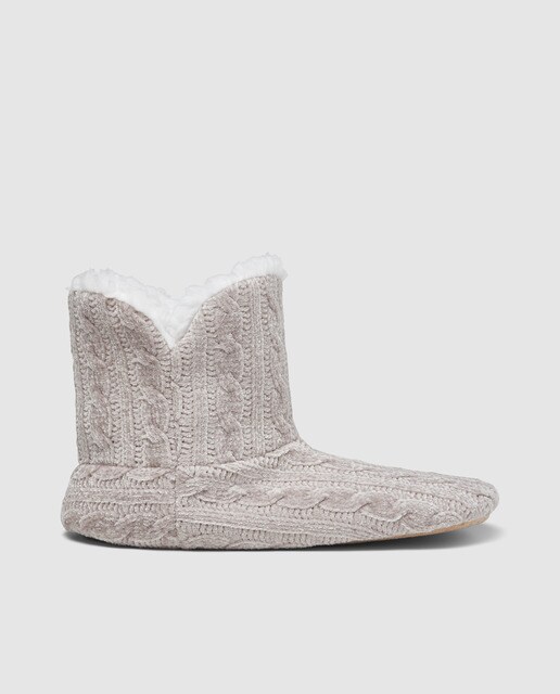 grey slipper boots