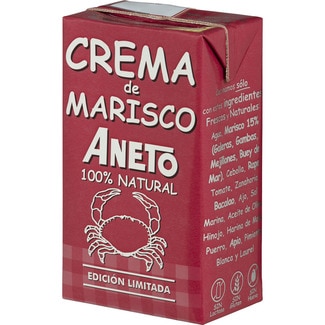 ANETO crema de marisco 100% natural sin gluten y sin lactosa envase 1 l