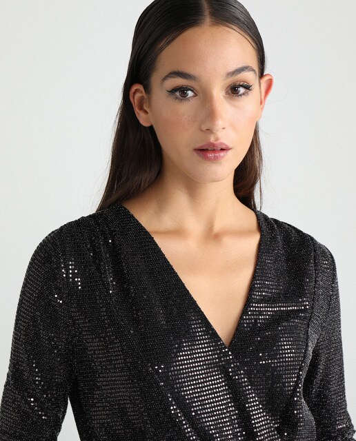 cache coeur paillette