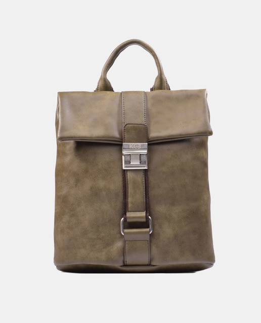 small khaki backpack