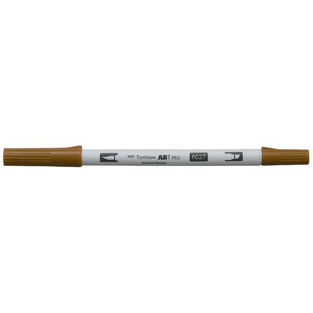 Rotulador Dual Brush ABT PRO Base Alcohol Doble Punta Tombow Dark Ochre 027.