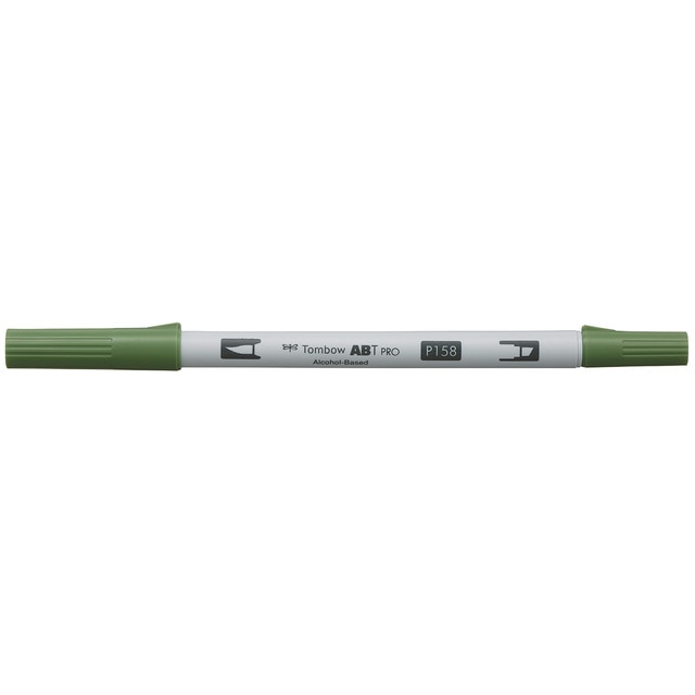 Rotulador Dual Brush ABT PRO Base Alcohol Doble Punta Tombow Dark Olive 158.