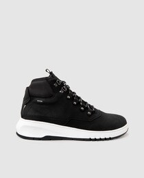black nubuck trainers