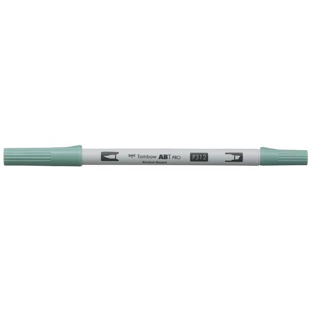 Rotulador Dual Brush ABT PRO Base Alcohol Doble Punta Tombow Holly Green 312.