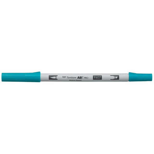 Rotulador Dual Brush ABT PRO Base Alcohol Doble Punta Tombow Tiki Teal 407.