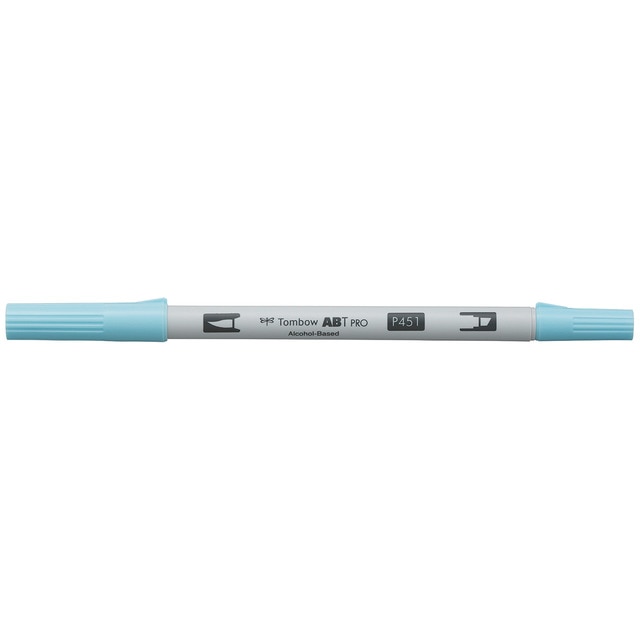 Rotulador Dual Brush ABT PRO Base Alcohol Doble Punta Tombow Sky Blue 451.