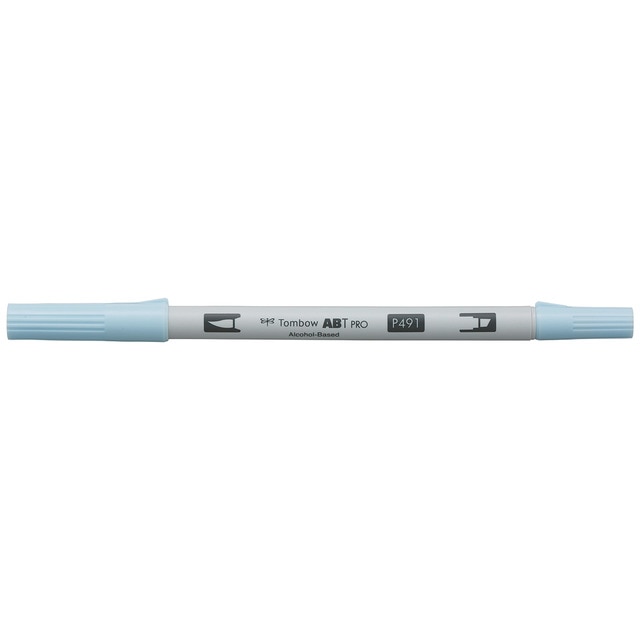 Rotulador Dual Brush ABT PRO Base Alcohol Doble Punta Tombow Glacier Blue 491.