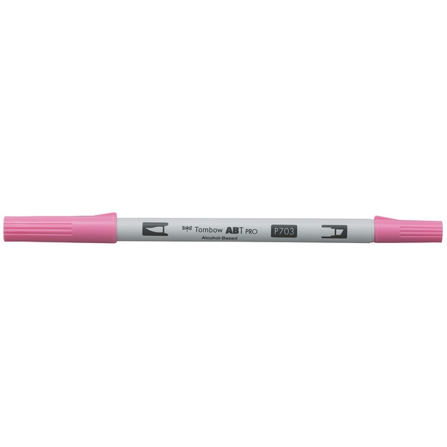 Rotulador Dual Brush ABT PRO Base Alcohol Doble Punta Tombow Pink Rose 703.