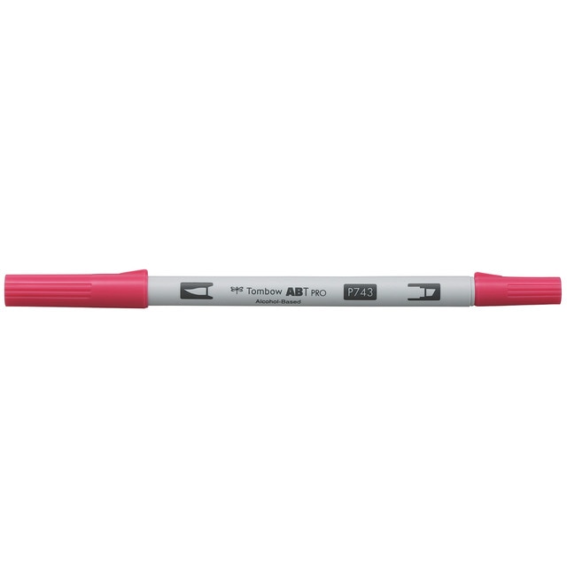Rotulador Dual Brush ABT PRO Base Alcohol Doble Punta Tombow Hot Pink 743.