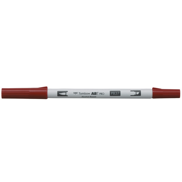 Rotulador Dual Brush ABT PRO Base Alcohol Doble Punta Tombow Wine Red 837.