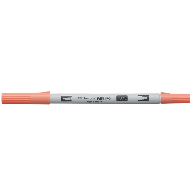 Rotulador Dual Brush ABT PRO Base Alcohol Doble Punta Tombow Coral 873.