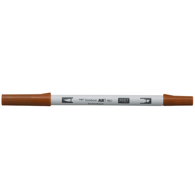 Rotulador Dual Brush ABT PRO Base Alcohol Doble Punta Tombow Bronze 987.