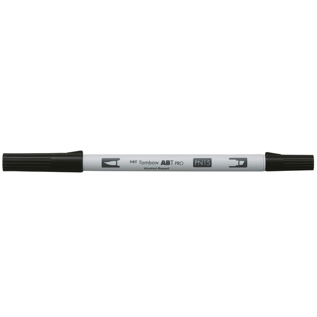 Rotulador Dual Brush ABT PRO Base Alcohol Doble Punta Tombow Black N15.