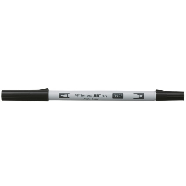 Rotulador Dual Brush ABT PRO Base Alcohol Doble Punta Tombow Lamp Black N25.