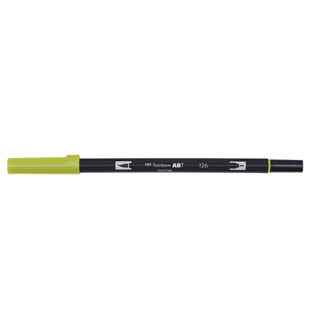Rotulador Dual Brush ABT Doble Punta Acuarelable Tombow Light Olive 126.