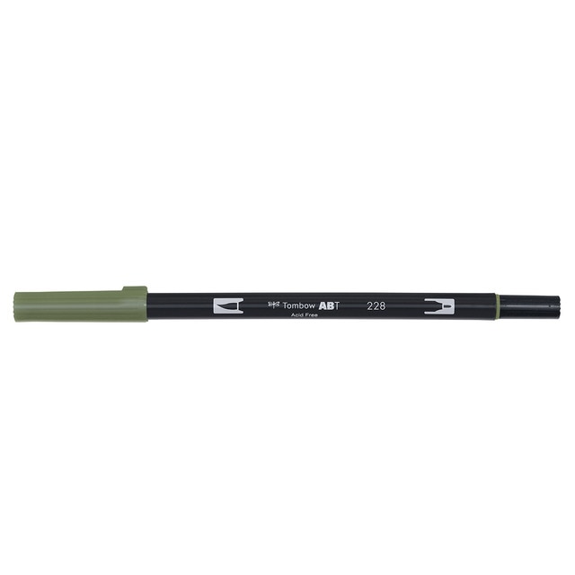 Rotulador Dual Brush ABT Doble Punta Acuarelable Tombow Grey Green 228.