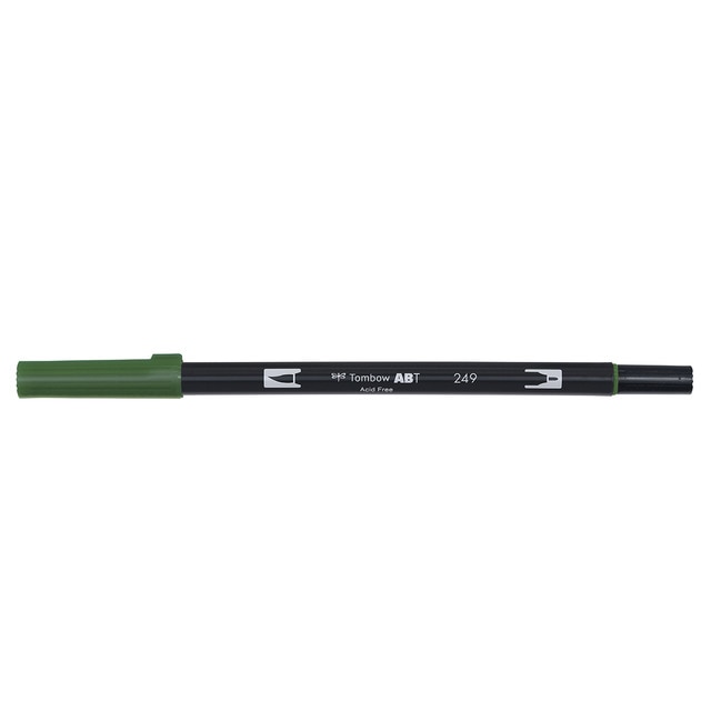 Rotulador Dual Brush ABT Doble Punta Acuarelable Tombow Hunter Green 249.