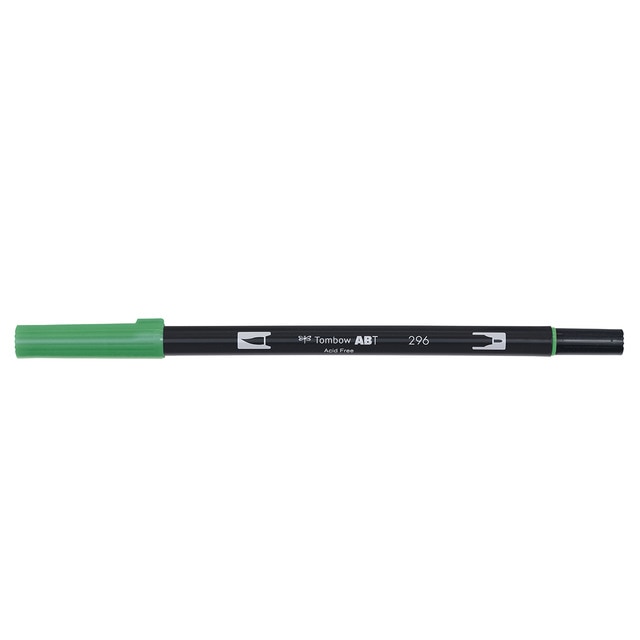 Rotulador Dual Brush ABT Doble Punta Acuarelable Tombow Green 296.