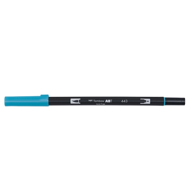 Rotulador Dual Brush ABT Doble Punta Acuarelable Tombow Turquoise 443.