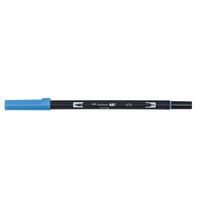 Rotulador Dual Brush ABT Doble Punta Acuarelable Tombow Cyan 476.