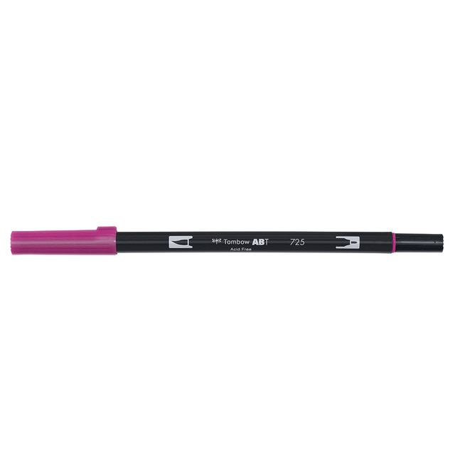 Rotulador Dual Brush ABT Doble Punta Acuarelable Tombow Rodhamine Red 725.