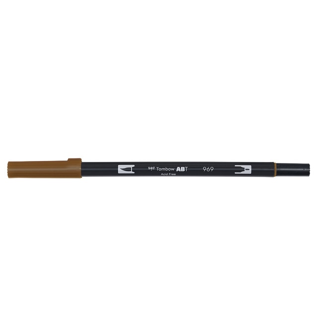 Rotulador Dual Brush ABT Doble Punta Acuarelable Tombow Chocolate 969.