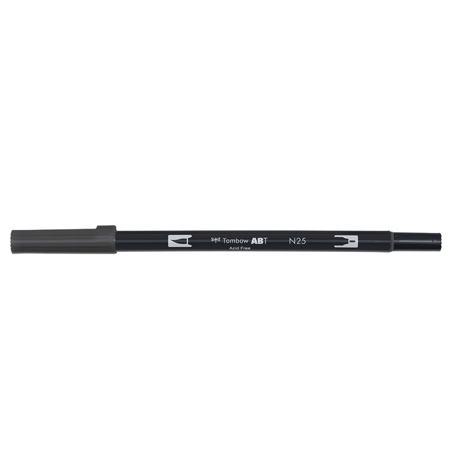 Rotulador Dual Brush ABT Doble Punta Acuarelable Tombow Lamp Black N25.