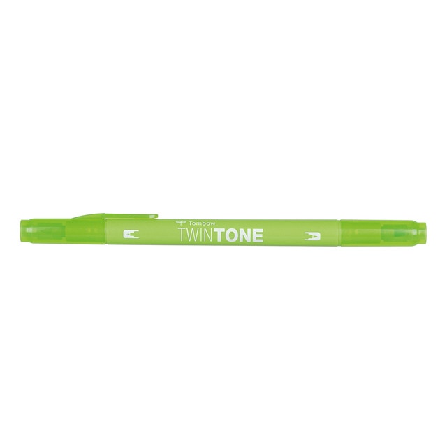 Rotulador Doble Punta TwinTone Base Agua Tombow Lime Green 50.