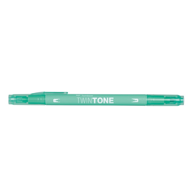 Rotulador Doble Punta TwinTone Base Agua Tombow Mint Green 86.