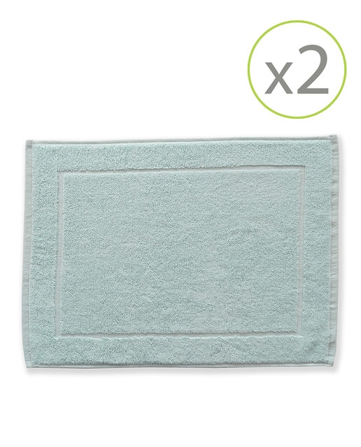 Pack de 2 alfombrines de baño de 45 x 65