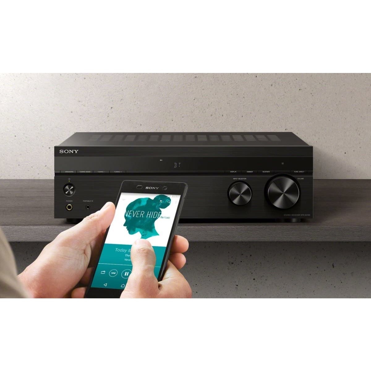 Recetor AV Estéreo Sony STR-DH190 com Entrada Phono e Conetividade 2.0 Bluetooth Preto-5